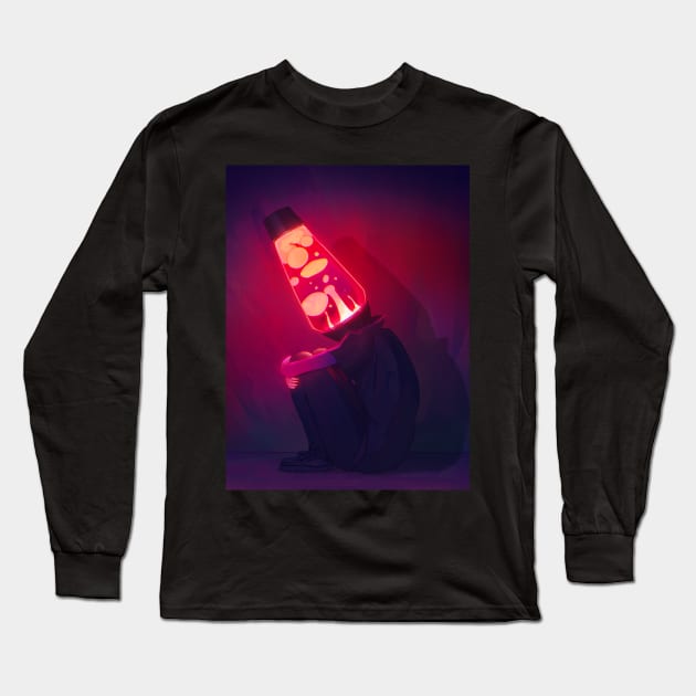 Lava Lamp Head Long Sleeve T-Shirt by PHAZED